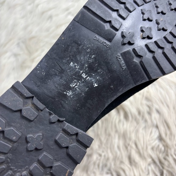 Sesto Meucci Women's 9.5 Black Slouchy Suede Pull On Moto Boots Biker Boho - Picture 7 of 10